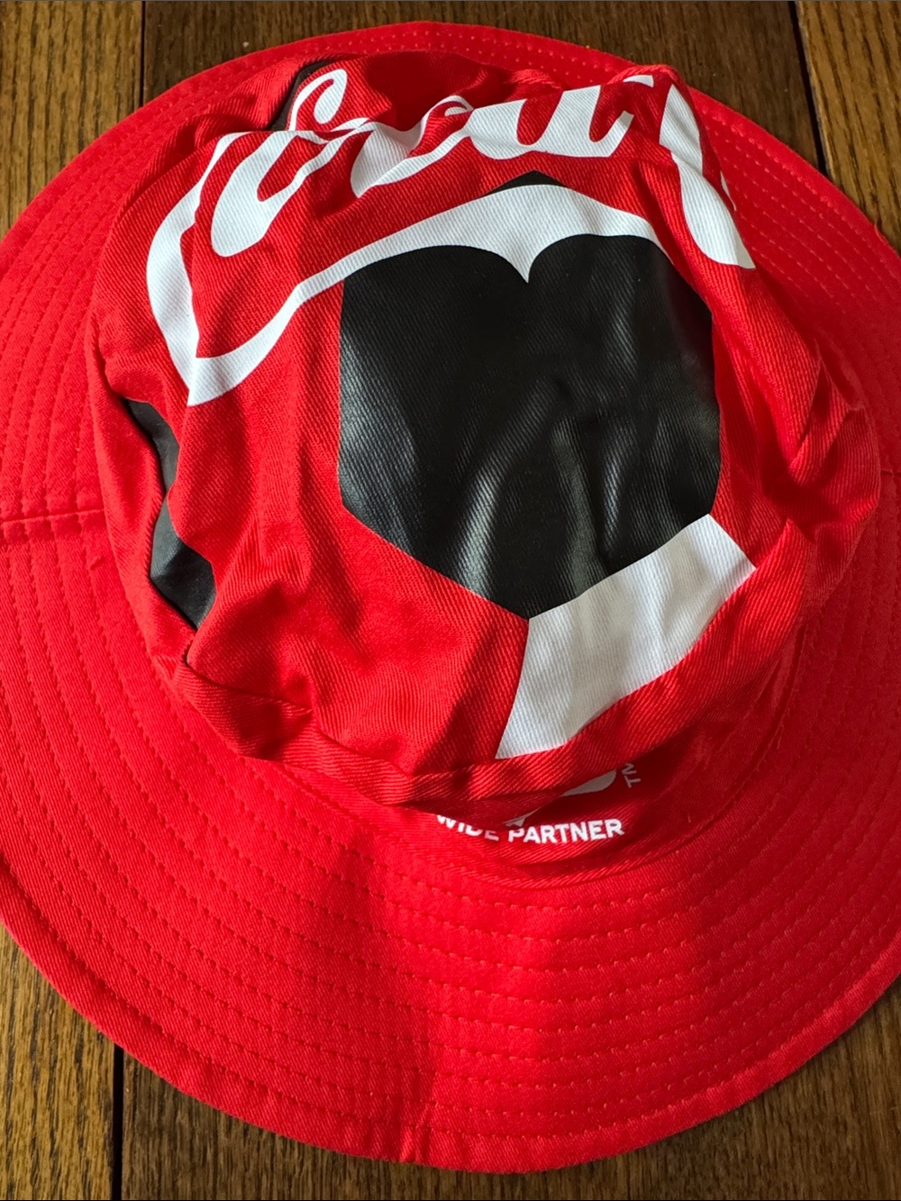 Coca-Cola Red FIFA Partner Bucket Hat with White Logos